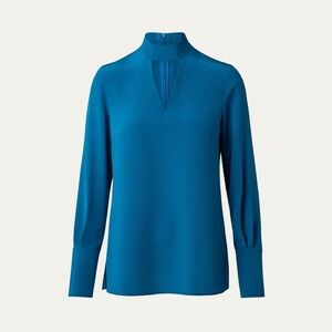 Akris Punto Cream Mulberry Silk Blouse